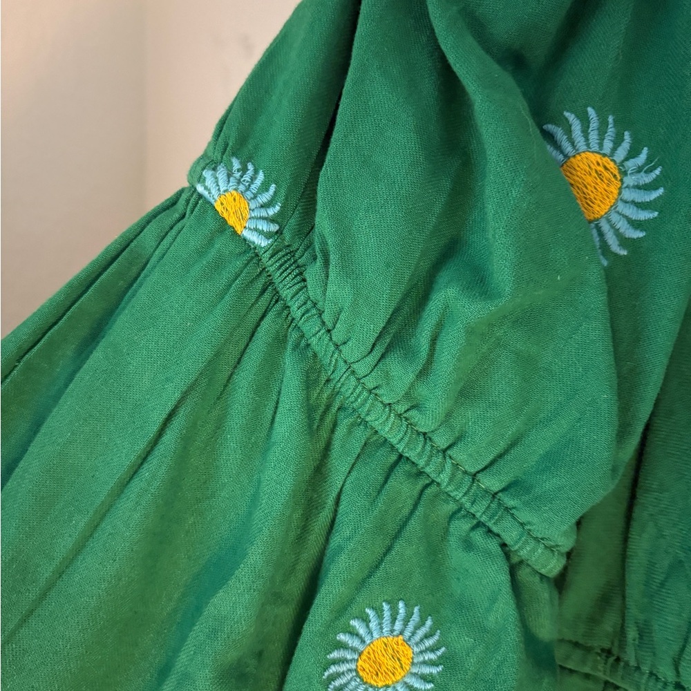Free People Green with Yellow Floral Embroidery - Picture 4 of 8